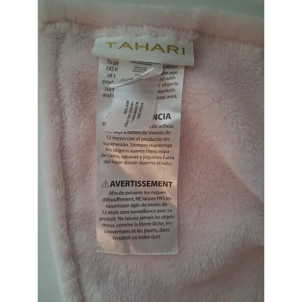 TAHARI Pink Elephant Plush Lovey Soft Baby Security Blanket 12